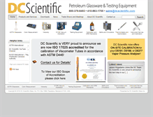 Tablet Screenshot of dcscientific.com